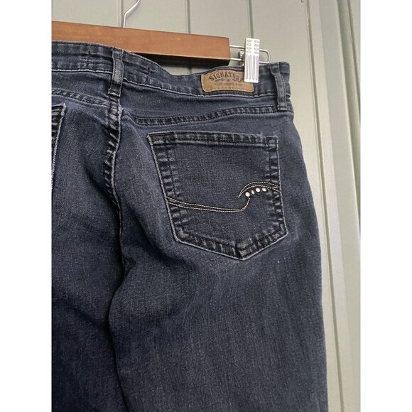 Levi's Signature Skinny Jeans Stretch Low Rise Size 4 Medium Women Dark Wash - Picture 8 of 11